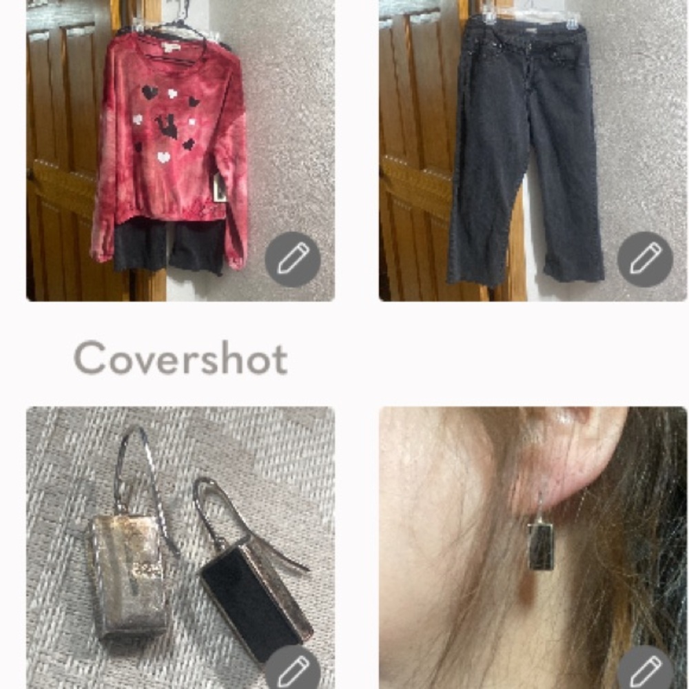 Velvet sweatshirt Freddy Krueger 2X Levi’s cut-off capris 18+925⬛️hook earrings
